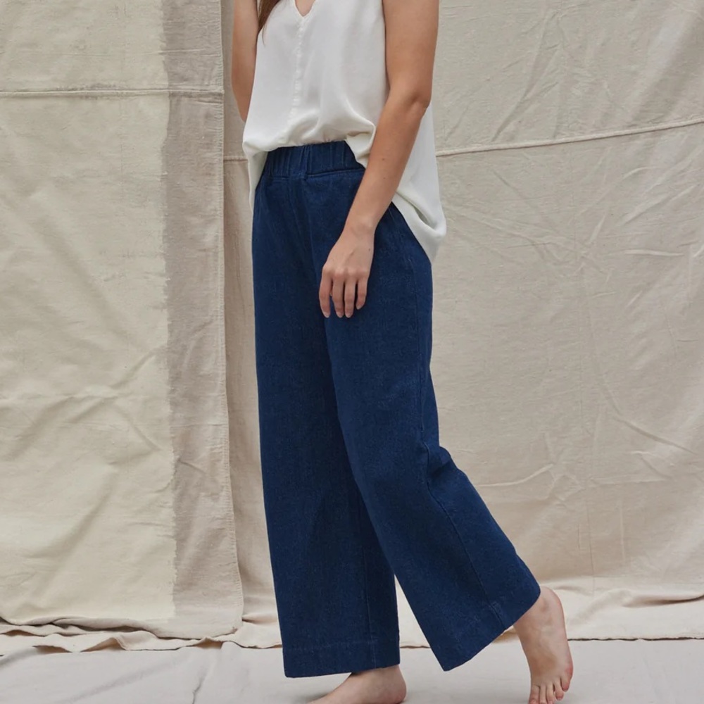 Elizabeth Suzann Florence Pant in Denim (2018 Sample)